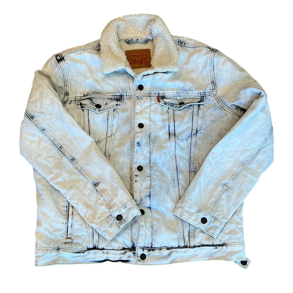 Levi's Light Blue Denim Jacket with Sherpa Collar